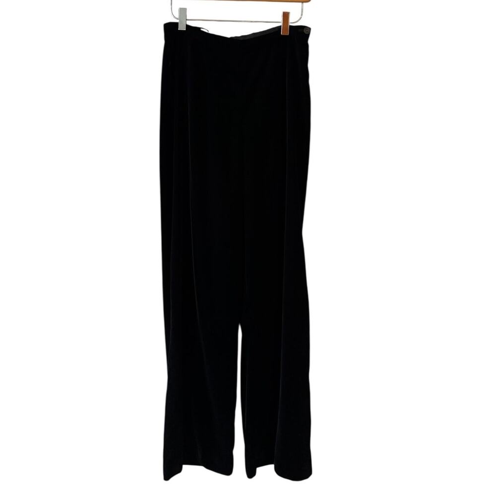 J Crew Y2K Wide Leg Velvet Pants Black